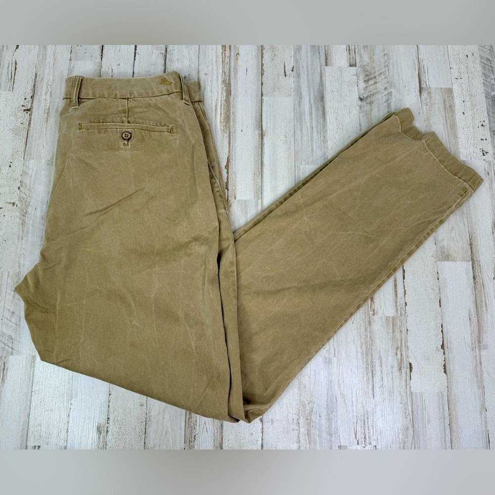 Tommy Bahama Pants Mens 38x34 Khaki Brown Cotton Tencel